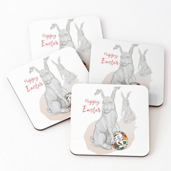 Item preview, Happy Easter From Rabbit Cooperation - Floral Easter Egg (Drawing by ACCI) designed and sold by VanyssaGraphics.