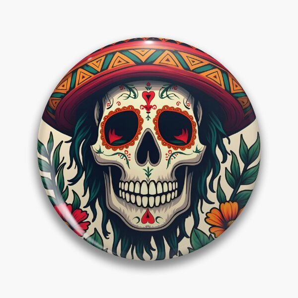 Item preview, Day of the dead Sugar Skull tattoo designed and sold by BlackwoodPagan.