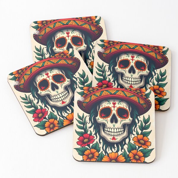 Item preview, Day of the dead Sugar Skull tattoo designed and sold by BlackwoodPagan.