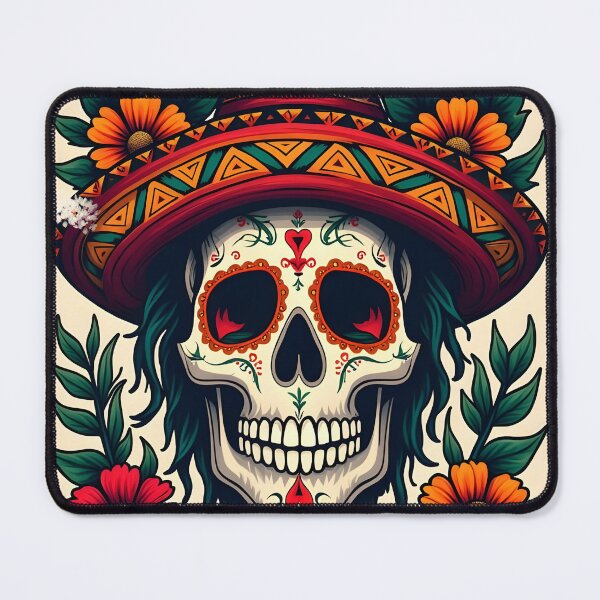 Item preview, Day of the dead Sugar Skull tattoo designed and sold by BlackwoodPagan.