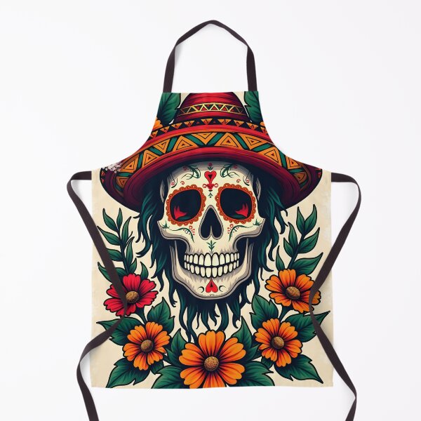 Item preview, Day of the dead Sugar Skull tattoo designed and sold by BlackwoodPagan.