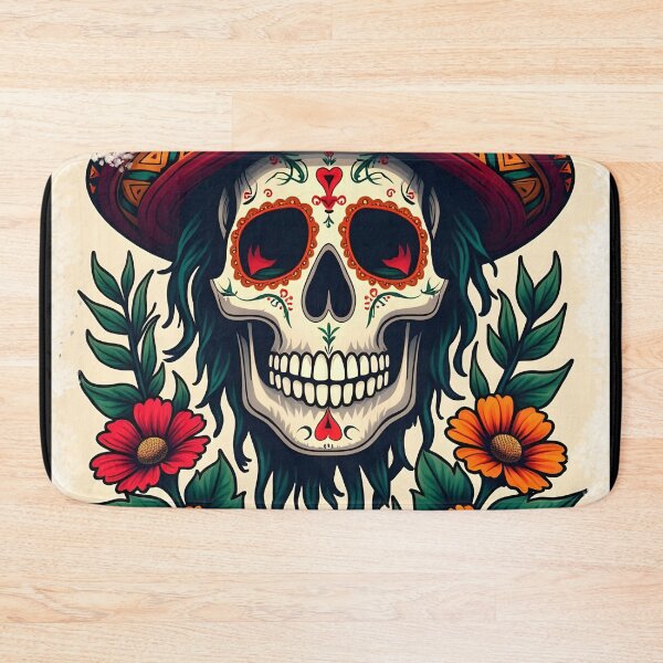 Item preview, Day of the dead Sugar Skull tattoo designed and sold by BlackwoodPagan.
