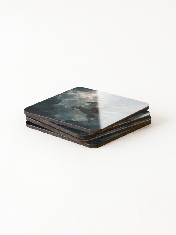 Thumbnail 4 of 5, Coasters (Set of 4), Valkyrie Riding Into the Storm designed and sold by Rtymer.