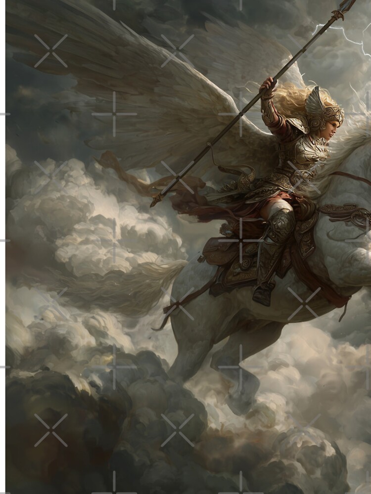 Thumbnail 4 of 4, iPhone Case, Valkyrie Riding Into the Storm designed and sold by Rtymer.