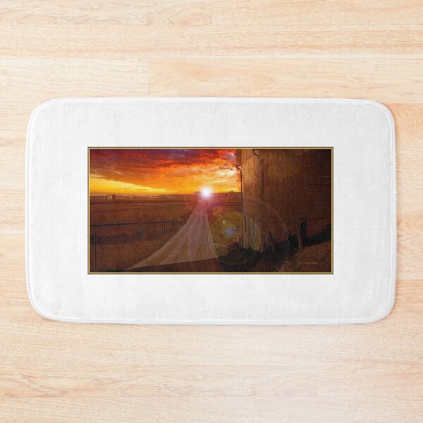 Item preview, Country Road at Sunset, Rural Pennsylvania, Digital Illustration designed and sold by AMacGPhilly.