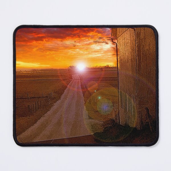 Item preview, Country Road at Sunset, Rural Pennsylvania, Digital Illustration designed and sold by AMacGPhilly.