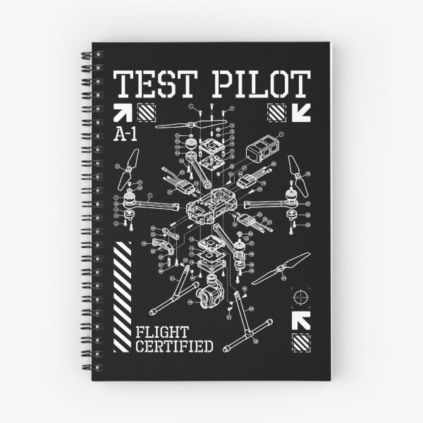Item preview, Drone Lover Quadcopter Flyer Test Pilot Technical Diagram designed and sold by GrandeDuc.