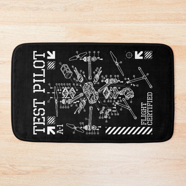 Item preview, Drone Lover Quadcopter Flyer Test Pilot Technical Diagram designed and sold by GrandeDuc.