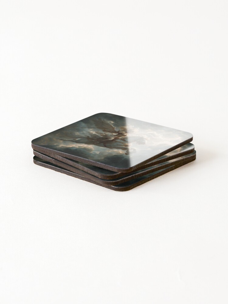 Thumbnail 4 of 5, Coasters (Set of 4), Valkyrie Riding Into the Storm designed and sold by Rtymer.