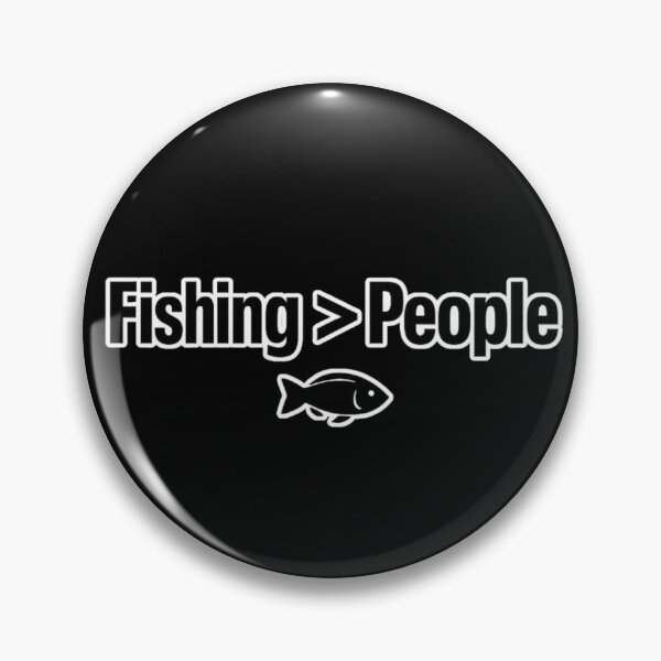 Item preview, Fishing Over People Funny Introvert Angler Design – Minimalist Fishing Quote Gift for Fishermen & Outdoor Lovers designed and sold by Ladys-Gents.