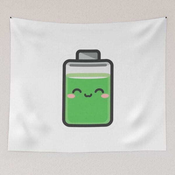 Item preview, Recharging Battery Social Energy Introvert Self-Care Sticker designed and sold by NeonNerdStudio.