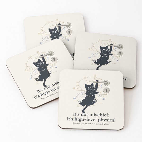 Item preview, It's not mischief; it's high-level physics | Intelligent Cat designed and sold by Economical Design.