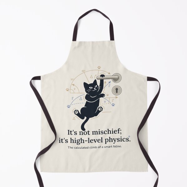 Item preview, It's not mischief; it's high-level physics | Intelligent Cat designed and sold by Economical Design.