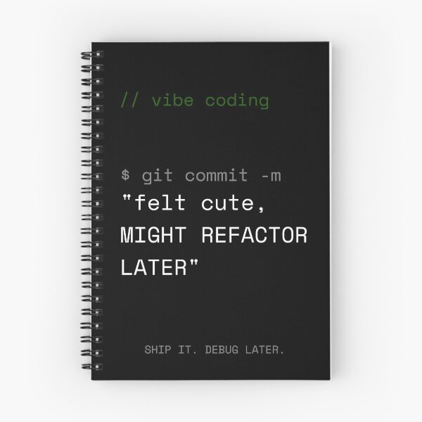 Item preview, Git Commit Vibe Coding designed and sold by wagnerps.