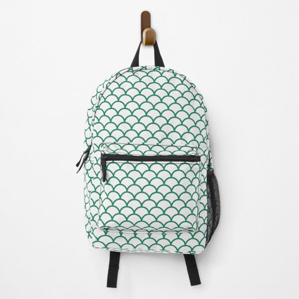 Item preview, White And Green Scales Pattern designed and sold by pattern-archive.
