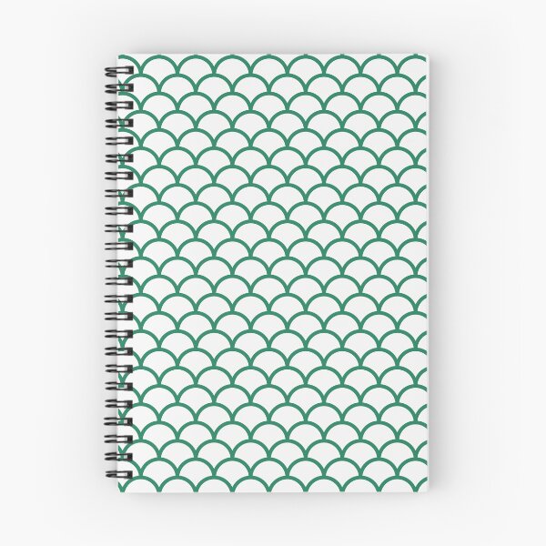 Item preview, White And Green Scales Pattern designed and sold by pattern-archive.