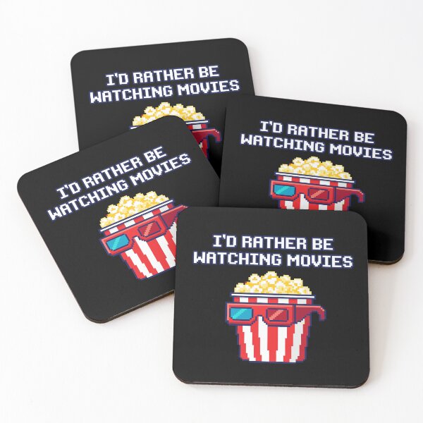 Item preview, I'd Rather Be Watching Movies - Retro Popcorn Pixel Art designed and sold by artistastshirt.
