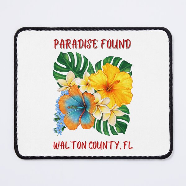 Item preview, Paradise Found Walton County, Florida.  Blooming Hibiscus.  30A.  Emerald Coast. designed and sold by ShrimpAndGrits.