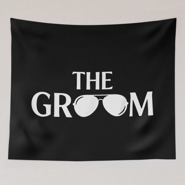 Item preview, The Groom Wedding Party Bachelor Celebration With Aviator Sunglasses Bold Modern Typography designed and sold by WilliaMaler.