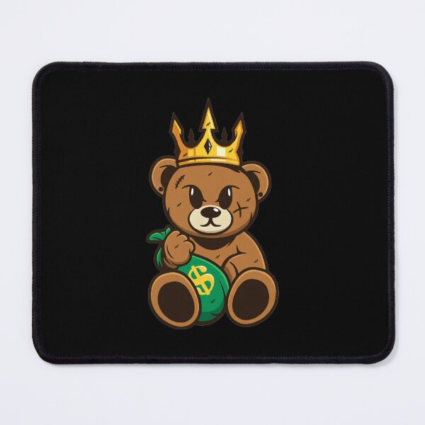 Item preview, King Teddy Bear with Crown and Money Bag designed and sold by Radhestore.