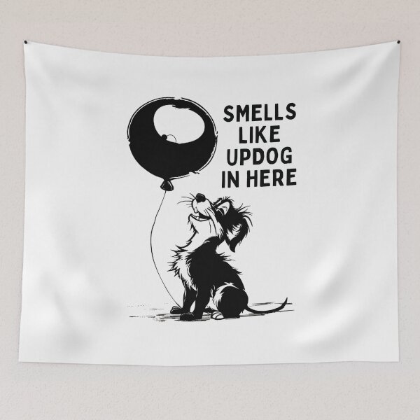 Item preview, Smells Like Updog in Here Funny Baloon T-Shirt designed and sold by MerchlyMike.