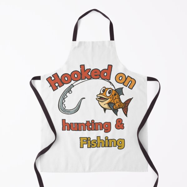 Item preview, Hooked on Hunting and Fishing Funny Cartoon Art designed and sold by ZadTicaret.