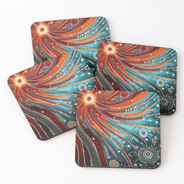 Item preview, Aboriginal Inspired Dot Art - The Serenity of Fire and Cold designed and sold by GrinGalore.