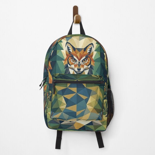 Item preview, Low Poly Fox in Geometric Forest designed and sold by Aloxory.
