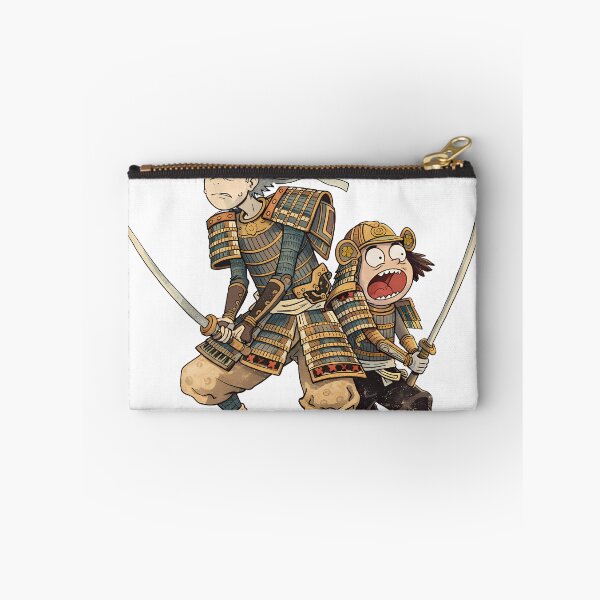 Item preview, Funny Samurai Duo Sticker – Grumpy Master & Crazy Sidekick Anime Style designed and sold by LYZ7VANI.