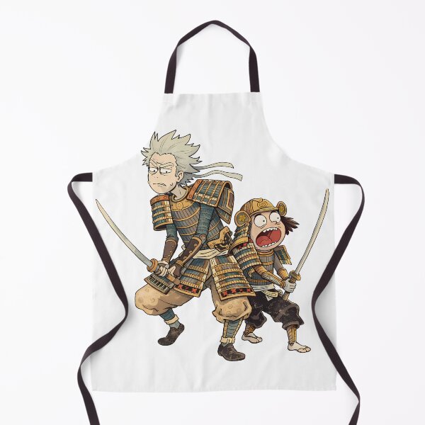 Item preview, Funny Samurai Duo Sticker – Grumpy Master & Crazy Sidekick Anime Style designed and sold by LYZ7VANI.