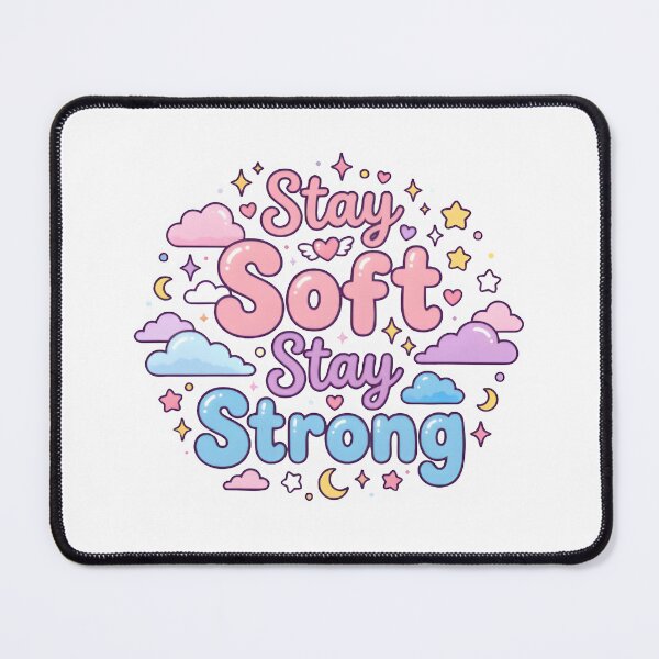 Item preview, Stay Soft Stay Strong Kawaii Typography – Cute Pastel Anime Aesthetic Design designed and sold by Grimmer’s Gallery.