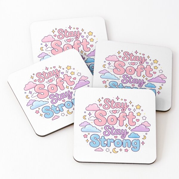 Item preview, Stay Soft Stay Strong Kawaii Typography – Cute Pastel Anime Aesthetic Design designed and sold by Grimmer’s Gallery.