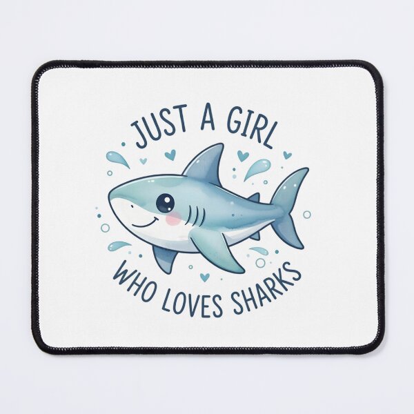 Item preview, Just a Girl Who Loves Sharks designed and sold by TshirtsOnline-.