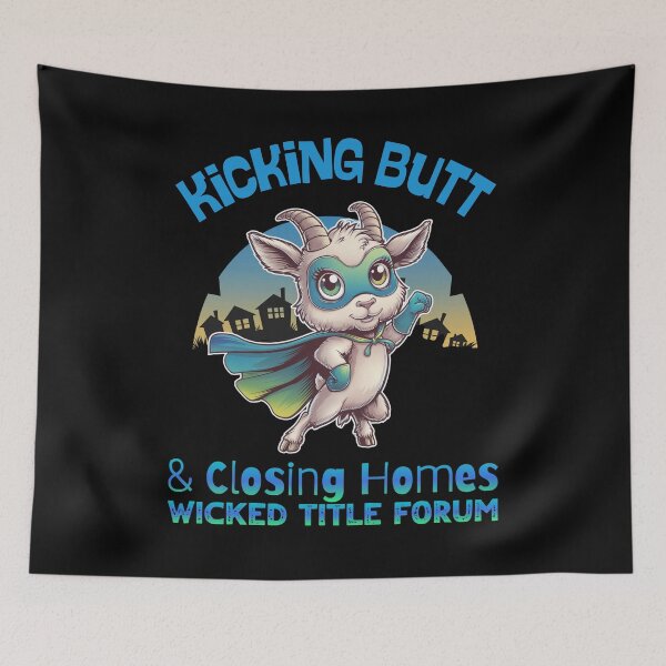 Item preview, Kicking Butt and Closing Homes – Superhero Goat for Real Estate designed and sold by Wicked Title.
