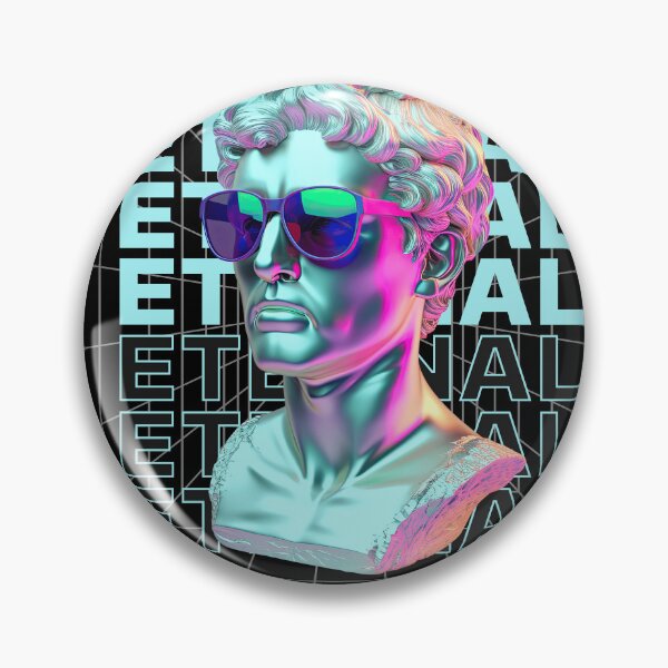 Artikelvorschau, Cyberpunk-Vaporwave-David-Statue, Glitch-Ästhetik, futuristische Skulptur, Grafik-T-Shirt entworfen und verkauft von GlitchRogue.