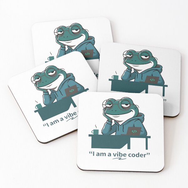 Item preview, Funny Vibe Coder Frog - Chill Programmer Meme Aesthetic designed and sold by Urben Loop.