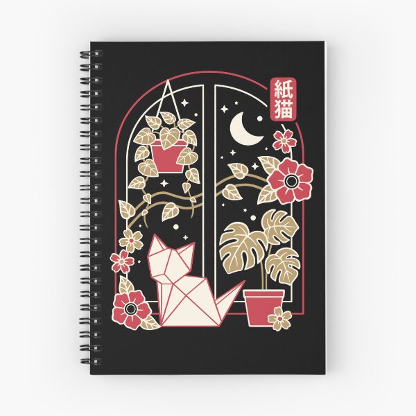 Item preview, Kami-neko: Minimalist Origami Cat with Monstera & Pothos - Window View designed and sold by NemiMakeit.