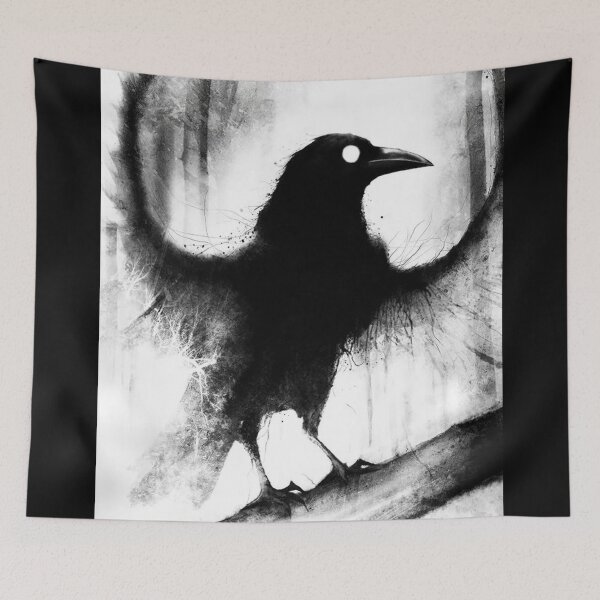 Item preview, Shadow Raven Awakening Dark Gothic Art designed and sold by GraveyardGlam.