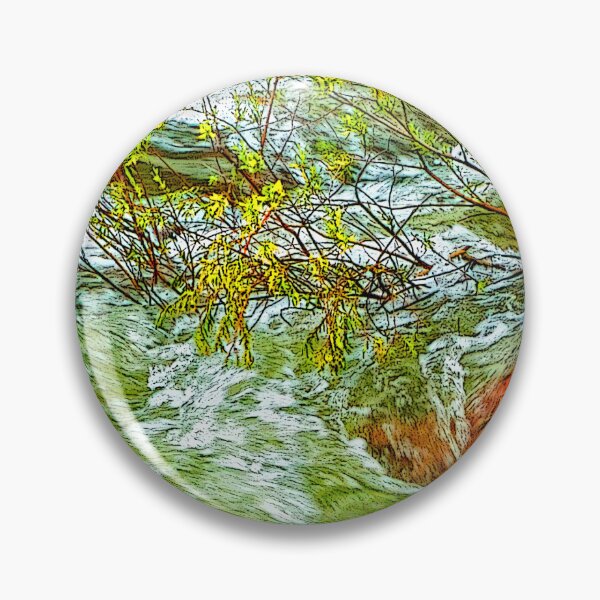 Item preview, Rushing Water, Big Thompson River, Rocky Mountains, Digital Illustration designed and sold by AMacGPhilly.