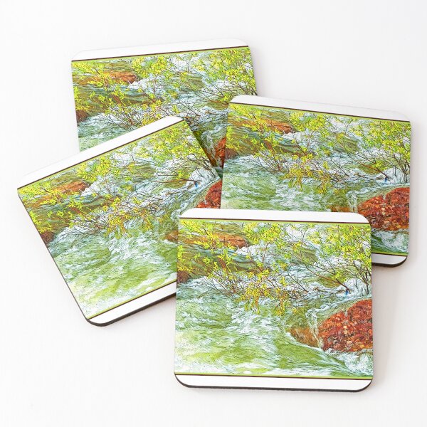Item preview, Rushing Water, Big Thompson River, Rocky Mountains, Digital Illustration designed and sold by AMacGPhilly.