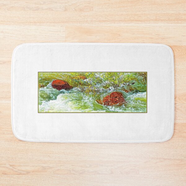 Item preview, Rushing Water, Big Thompson River, Rocky Mountains, Digital Illustration designed and sold by AMacGPhilly.