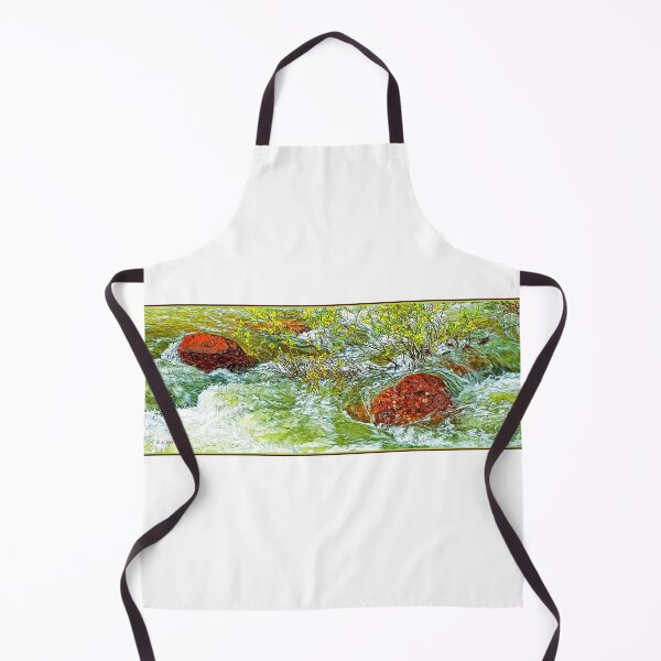 Item preview, Rushing Water, Big Thompson River, Rocky Mountains, Digital Illustration designed and sold by AMacGPhilly.