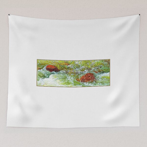 Item preview, Rushing Water, Big Thompson River, Rocky Mountains, Digital Illustration designed and sold by AMacGPhilly.
