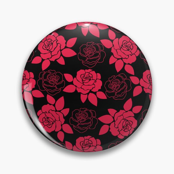 Item preview, Bold Minimalist Red and Black Rose Pattern - Modern Graphic Floral Art. designed and sold by KojourinArt.