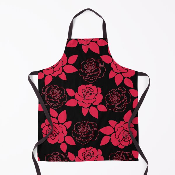 Item preview, Bold Minimalist Red and Black Rose Pattern - Modern Graphic Floral Art. designed and sold by KojourinArt.