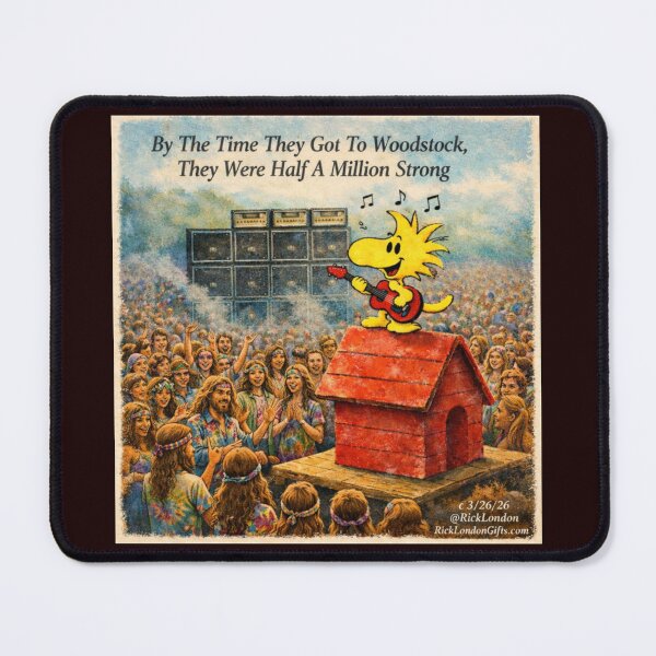 Item preview, Woodstock Bird Takes the Stage – Retro Festival Cartoon designed and sold by Rick London Gifts.