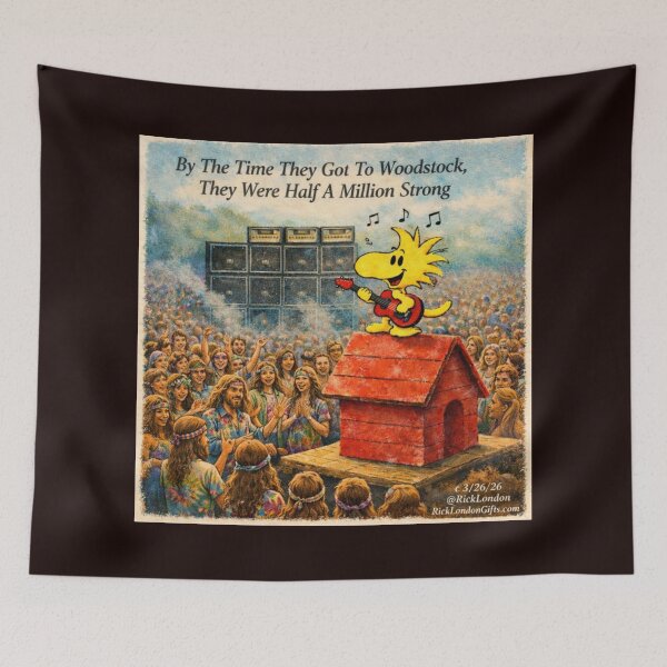 Item preview, Woodstock Bird Takes the Stage – Retro Festival Cartoon designed and sold by Rick London Gifts.