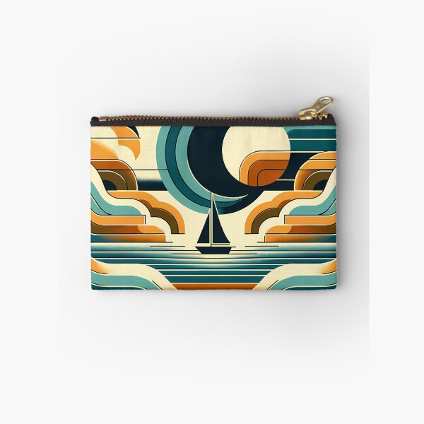Item preview, Geometric Sailboat at Crescent Moon Sea designed and sold by InkSmithery.