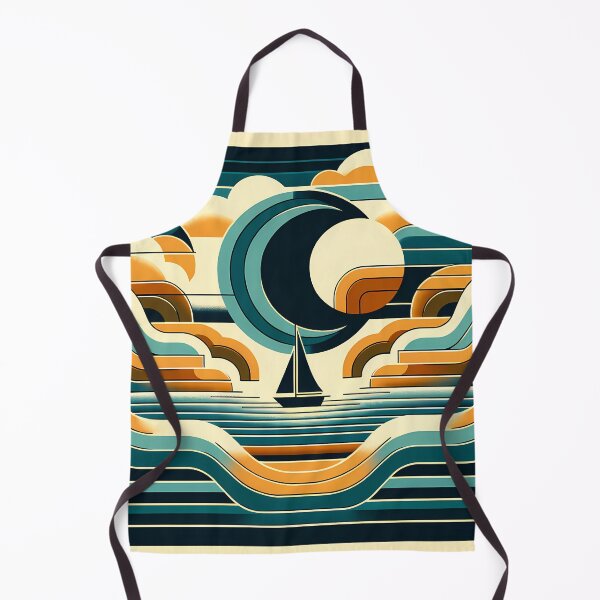 Item preview, Geometric Sailboat at Crescent Moon Sea designed and sold by InkSmithery.