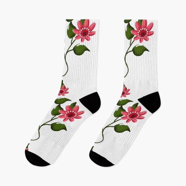 Item preview, Elegant Red Flower with Green Leaves, Minimal Floral Illustration, Cute Botanical Design for T-Shirt & GiftsAesthetic Flower Design designed and sold by HopeAndHustle.